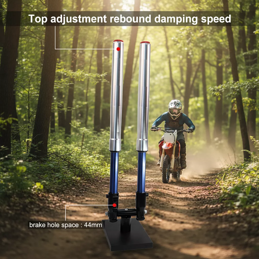 Ρυθμιζόμενο αμορτισέρ μοτοσικλέτας με ανεστραμμένο πιρούνι 44 mm