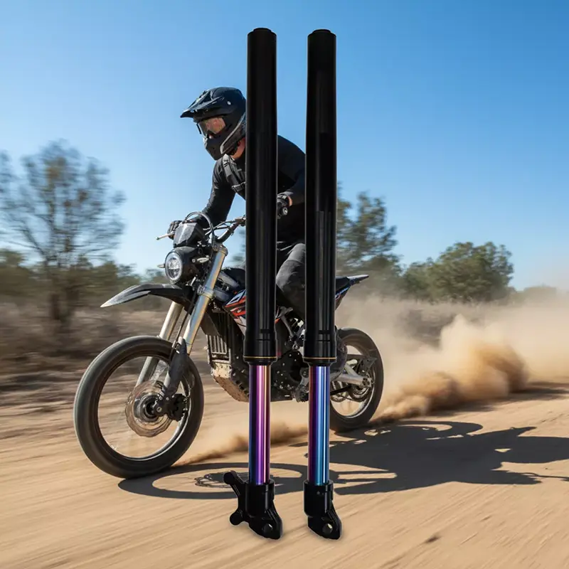 Αντεστραμμένο μπροστινό πιρούνι Προσαρμοσμένο Rainbow Color Αμορτισέρ μοτοσυκλέτας